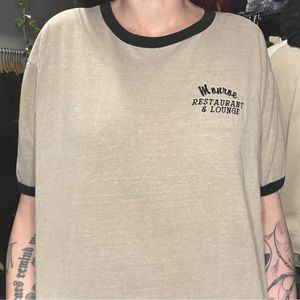 Vintage Style Monroe Restaurant & Lounge Ringer Tee